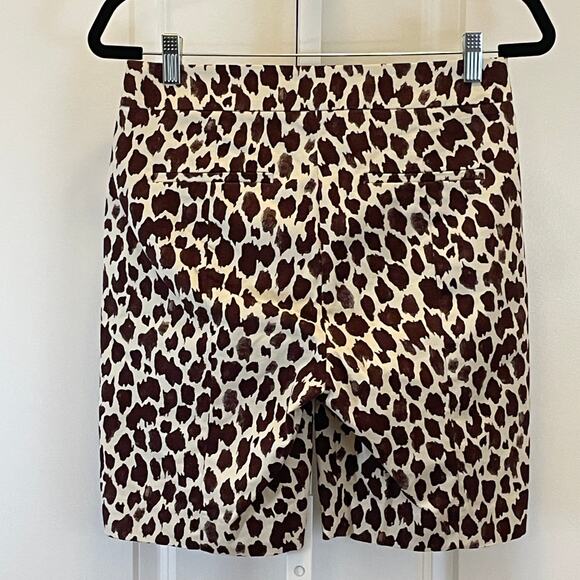 J Crew Giraffe  Print Shorts - Women Size 4 - Brown & Cream - Picture 5 of 5
